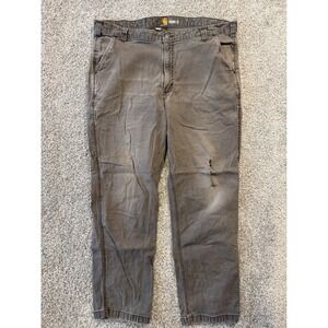 Carhartt‎ Relaxed Fit Carpenter Pants Mens 42x32 Gray Workwear Denim Jeans *